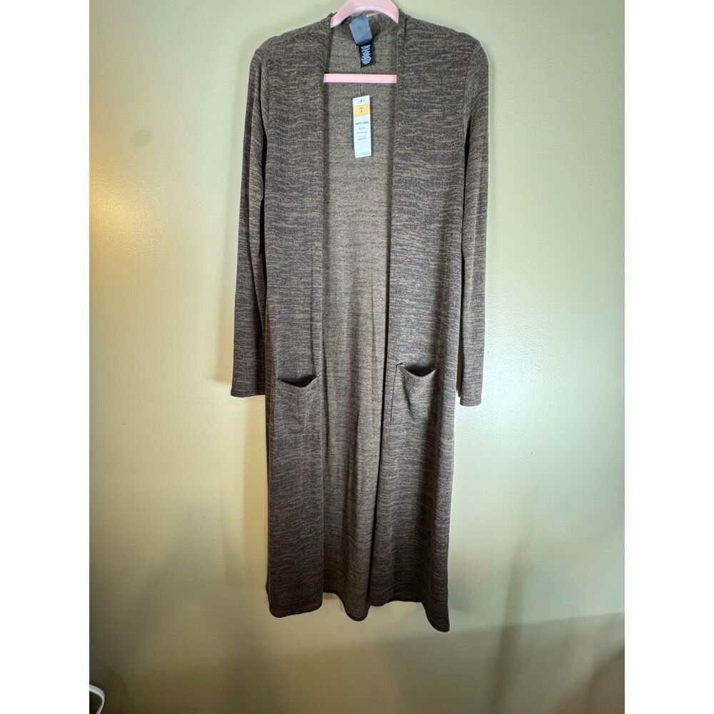 Agnes and Dora Brown Sweater Duster with long sleeves